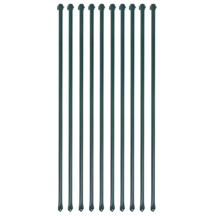 10er Set Gartenpfähle Metall, 1 m, grün - bis zu 46,8% Rabatt im Outlet