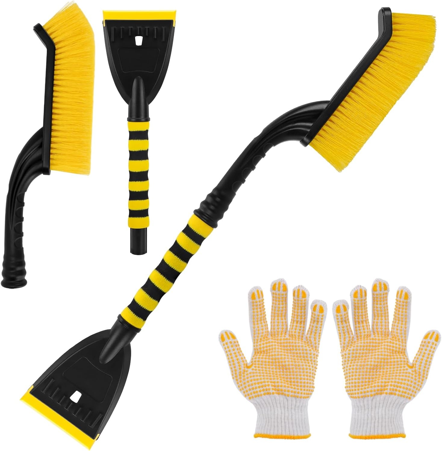 3-in-1 Eiskratzer & Schneebesen - 67 cm, abnehmbar - Jetzt bis zu 61% sparen