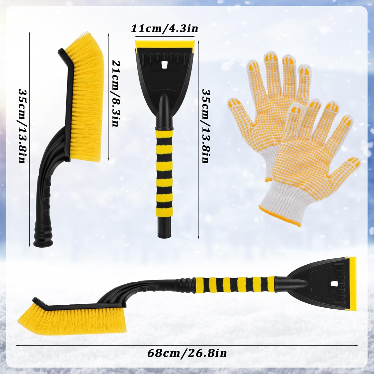 Schneebesen & Eiskratzer 67cm für Auto - bis zu 61% Rabatt