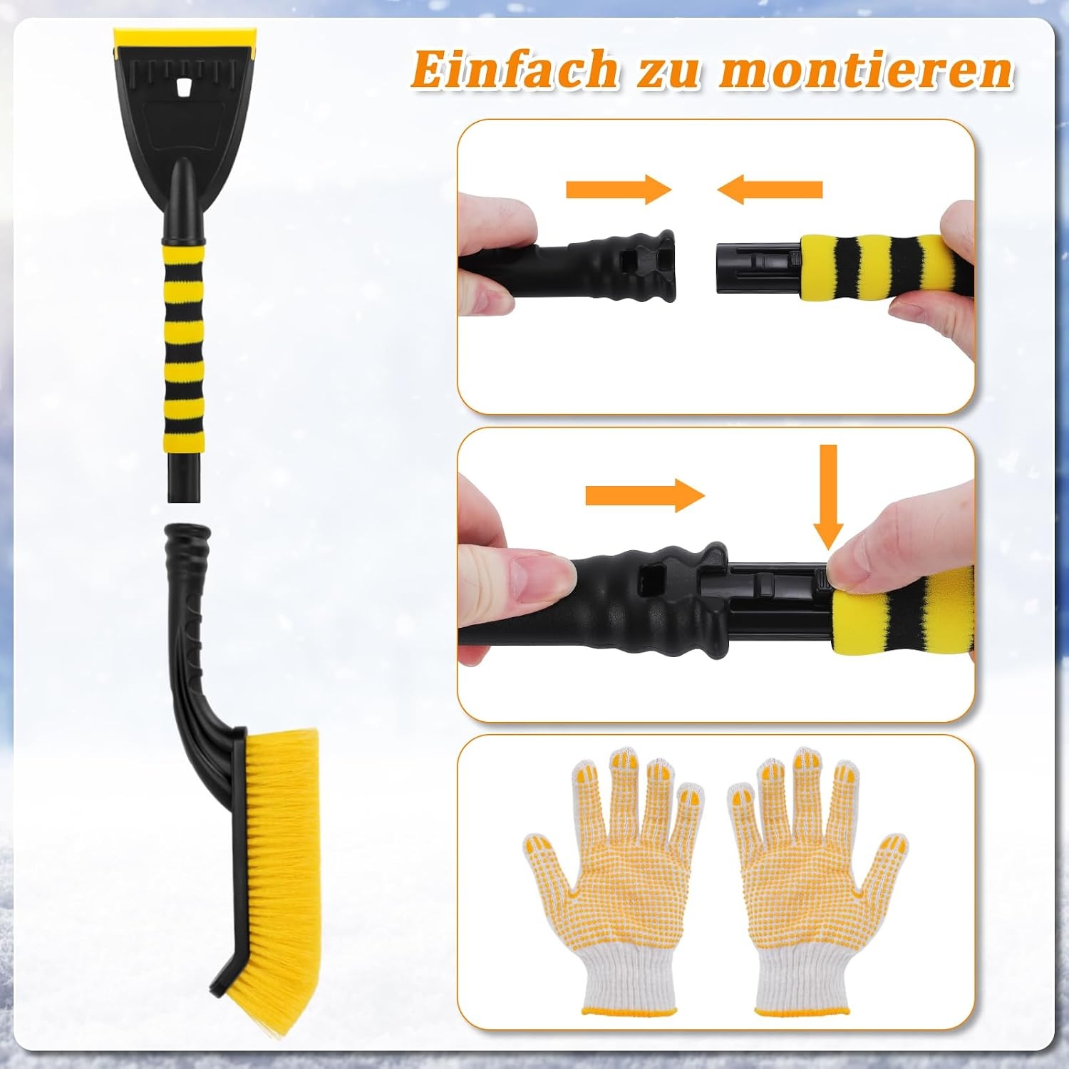 Schneebesen & Eiskratzer 67cm für Auto - bis zu 61% Rabatt