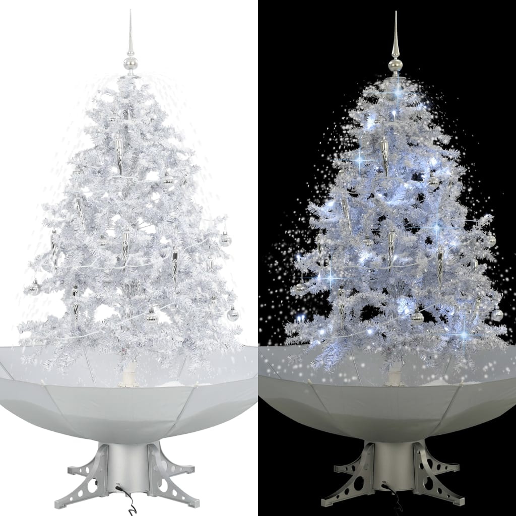 Weihnachtsbaum mit Schneefall-Effekt, 140 cm, Weiß - jetzt bis zu 46,4 % Rabatt