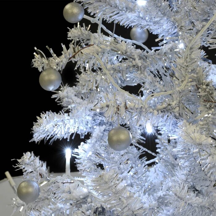Weihnachtsbaum mit Schneefall-Effekt, 140 cm, Weiß - jetzt bis zu 46,4 % Rabatt