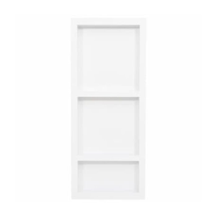 Vidaxl Duschablage mit 3 Fächern, 41x99cm, Hochglanz Weiß - bis zu 74% günstiger