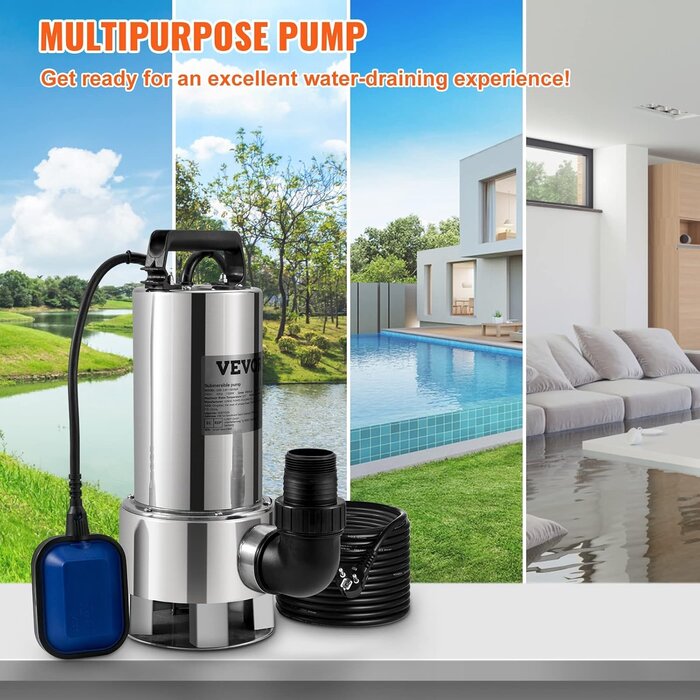 Tauchpumpe Edelstahl 1300W - Schmutzwasserpumpe bis zu 46,3% günstiger