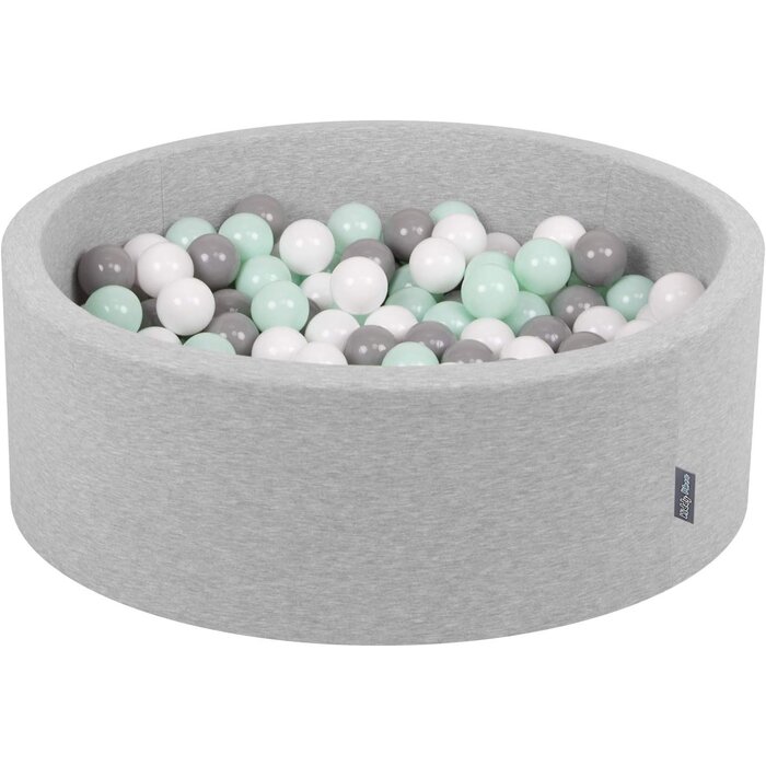 Rundes Bällebad 90x30 cm Hellgrau mit 200 Bällen - Bis zu 45,9% Rabatt