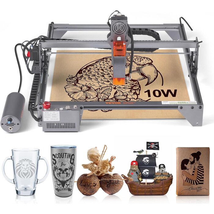 Präziser 10W Lasergravierer & -schneider 40x40cm - Jetzt bis zu 47% Rabatt!