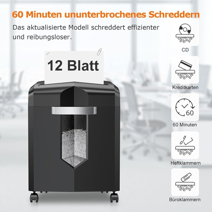 Leiser Aktenvernichter 16L P-4 für Papier & CDs - Outlet bis zu 45,4% Rabatt