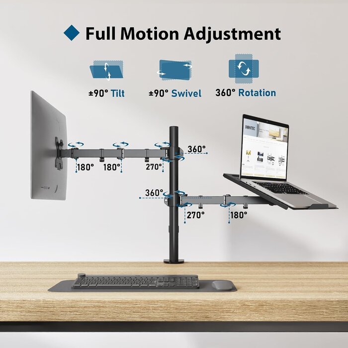 Ergonomischer Monitor- & Laptopständer, 13-27 Zoll - bis zu 43,8% Rabatt