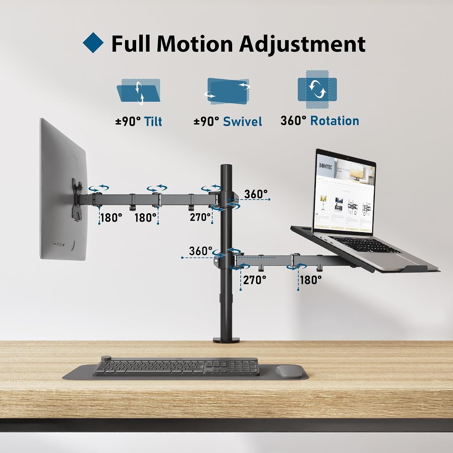 Ergonomischer Monitor- & Laptopständer, 13-27 Zoll - bis zu 43,8% Rabatt
