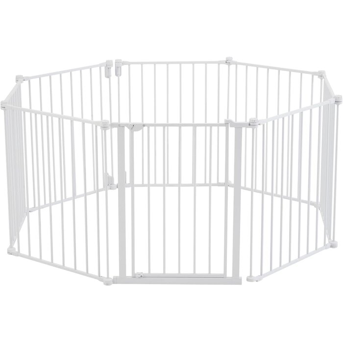 Faltbares Sicherheitsgitter, 488 cm, Weiß - bis zu 42,3% Rabatt