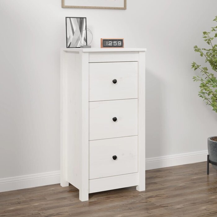Kiefernholz-Sideboard Weiß 40x35x80cm - Jetzt bis zu 45,6 % günstiger