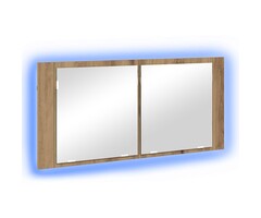 LED-Spiegelschrank Eichenoptik 100x45cm - Jetzt bis zu 44,9 % Rabatt sichern