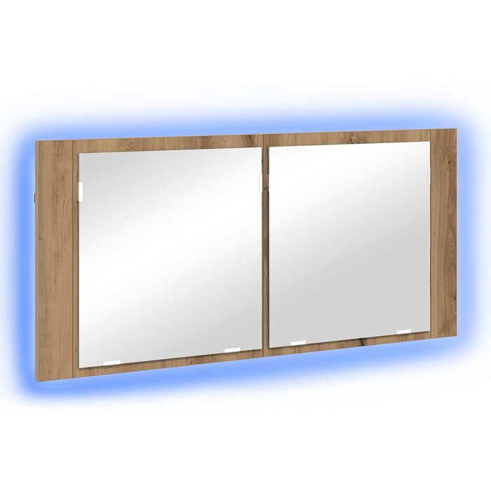 LED-Spiegelschrank Eichenoptik 100x45cm - Jetzt bis zu 44,9 % Rabatt sichern