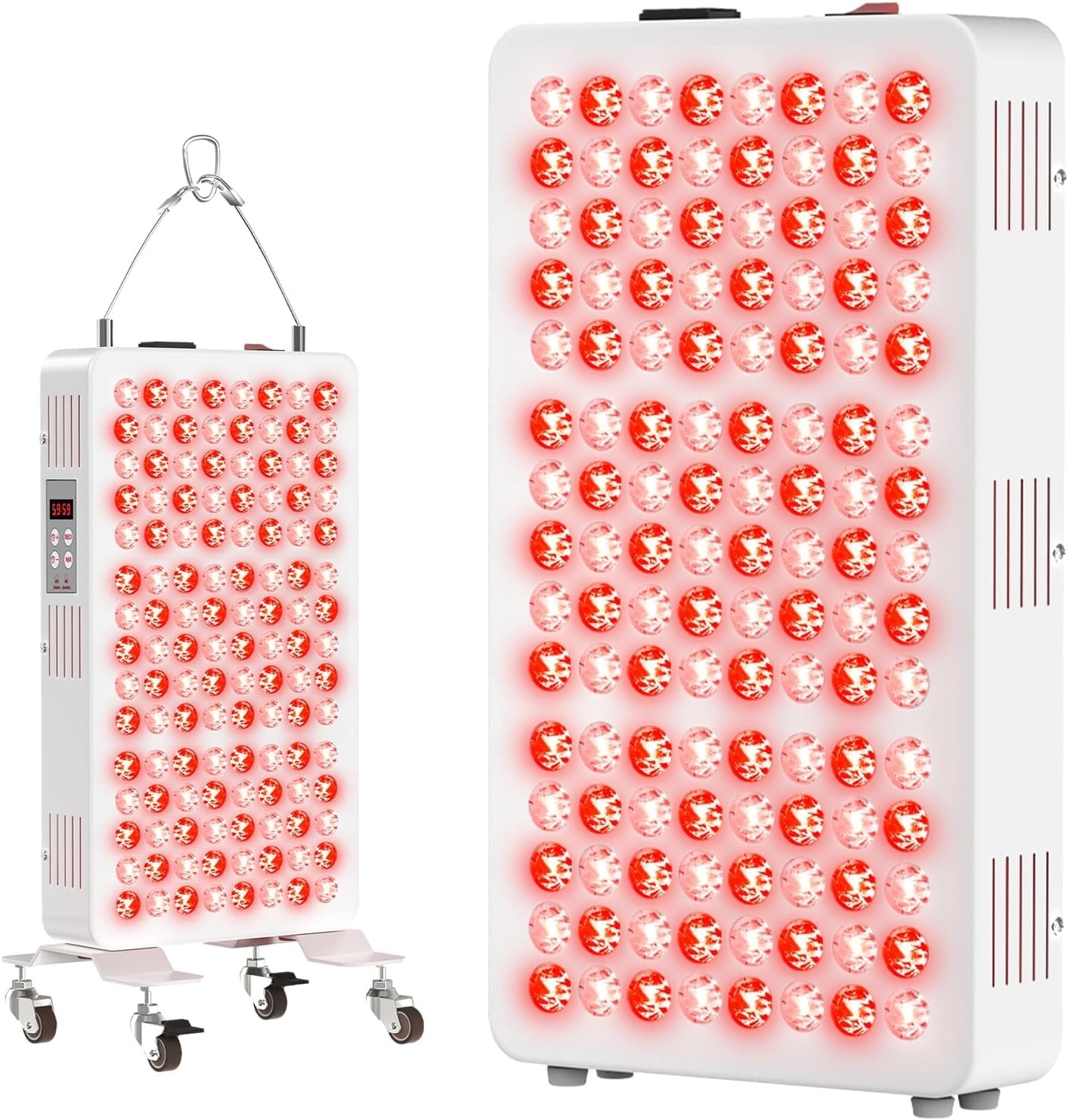 Infrarot-Rotlichtpaneel 124W mit Timer & Rollständer - bis zu 42,8% Rabatt