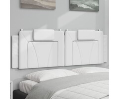 Vidaxl Stilvolles Kopfteilkissen 160 cm, Kunstleder Weiß - bis zu 75% reduziert