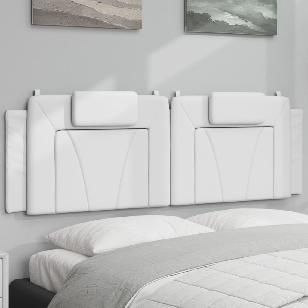 Vidaxl Stilvolles Kopfteilkissen 160 cm, Kunstleder Weiß - bis zu 75% reduziert