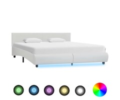 Vidaxl LED-Bettgestell 180x200cm in Weiß - Stilvoll & Modern - bis zu 52% Rabatt