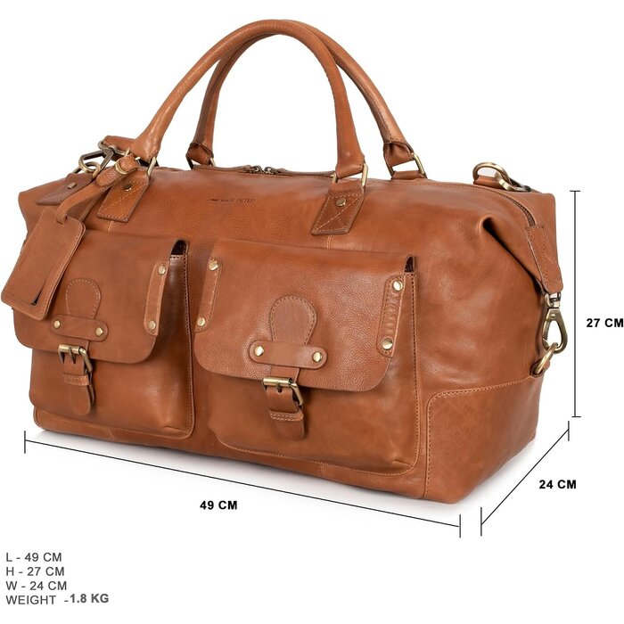 Vintage Echtleder Reisetasche 49 cm | Handgepäck | bis zu 42,3 % Rabatt