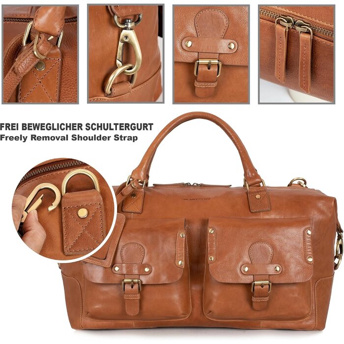 Vintage Echtleder Reisetasche 49 cm | Handgepäck | bis zu 42,3 % Rabatt