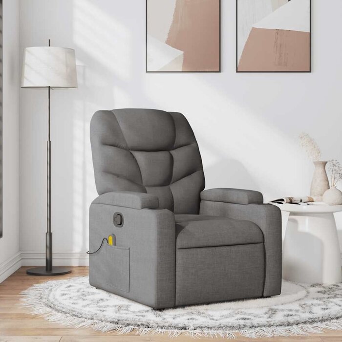 Massagesessel aus Stoff, dunkelgrau - Verstellbar & Entspannend - bis zu 40,7%