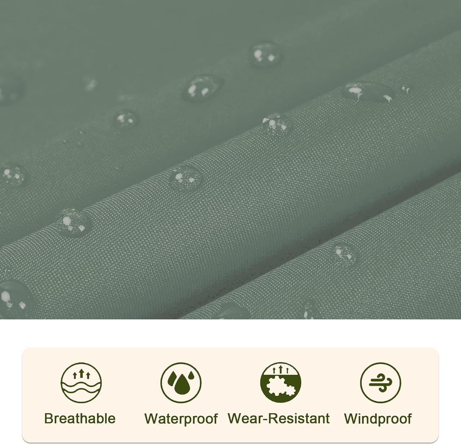Regenponcho für Damen in Grasgrün - Wasserabweisend - bis zu 65% Rabatt