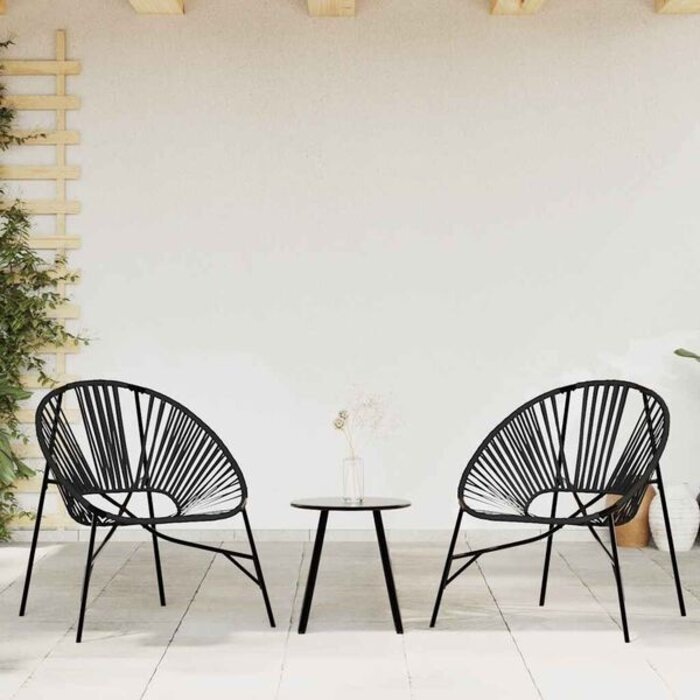 Vidaxl Garten-Eiersessel in Schwarz - Stilvoller Loungesessel bis zu 57% günstiger
