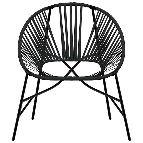 Garten-Eiersessel aus Poly-Rattan Schwarz - Outlet bis zu 45,2 % reduziert