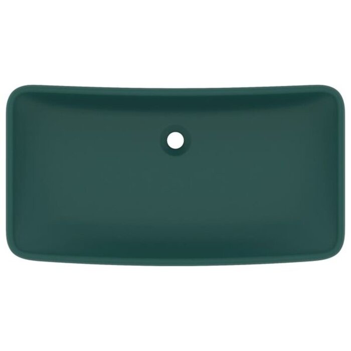Design Aufsatzwaschbecken, 71x38 cm, Dunkelgrün matt - bis zu 46 % Rabatt