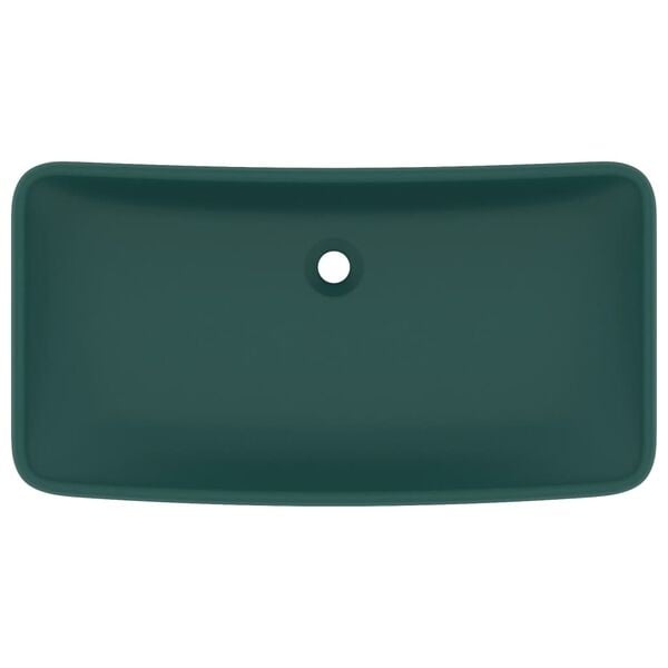 Design Aufsatzwaschbecken, 71x38 cm, Dunkelgrün matt - bis zu 46 % Rabatt