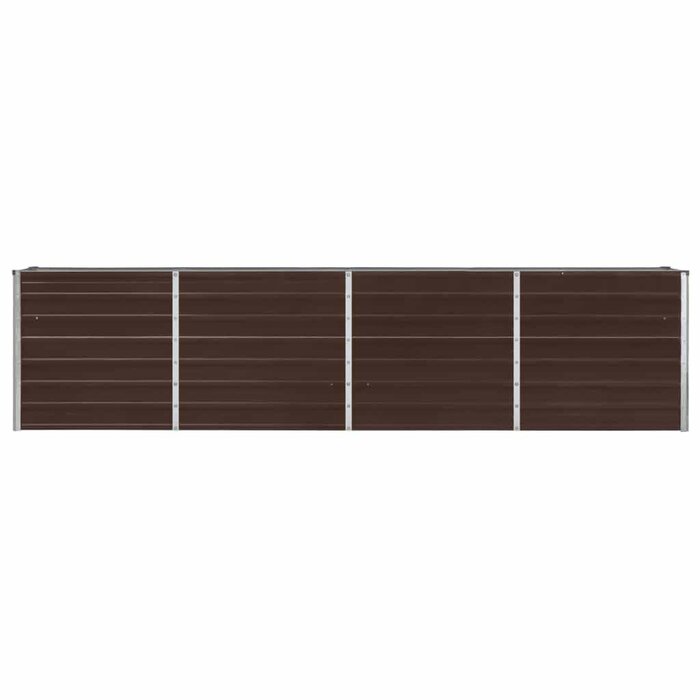 Großes Hochbeet 320x40x77 cm verzinkter Stahl Braun - bis zu 45,5% sparen