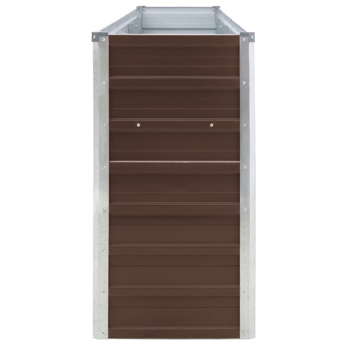 Großes Hochbeet 320x40x77 cm verzinkter Stahl Braun - bis zu 45,5% sparen