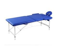 Vidaxl Klappbare 2-Zonen Massageliege - Aluminium - Blau - bis zu 52% Rabatt
