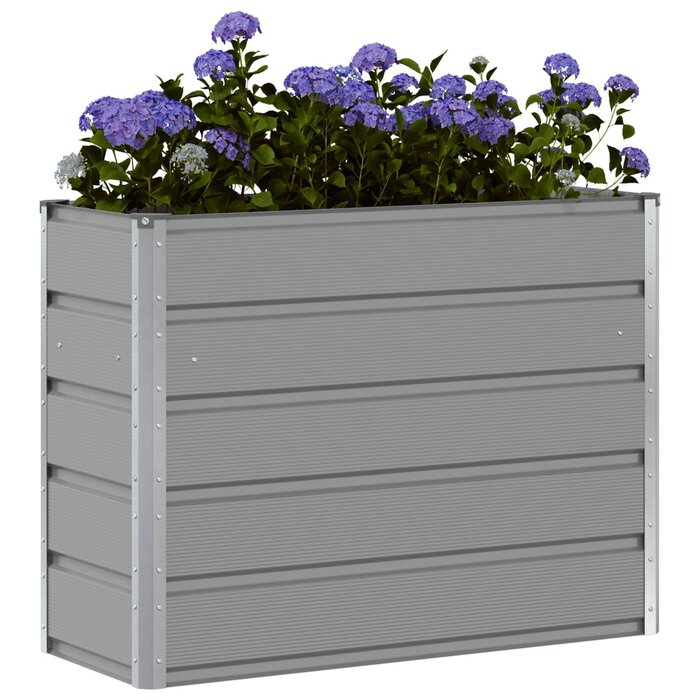 Design-Pflanzkübel aus Stahl, Hellgrau, 100x40x75cm - bis zu 42,6% Rabatt