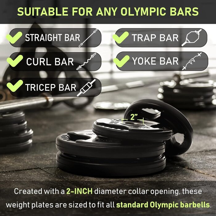 Olympische Hantelscheiben 5 kg - 2er Set | Bis zu 39,2% Rabatt