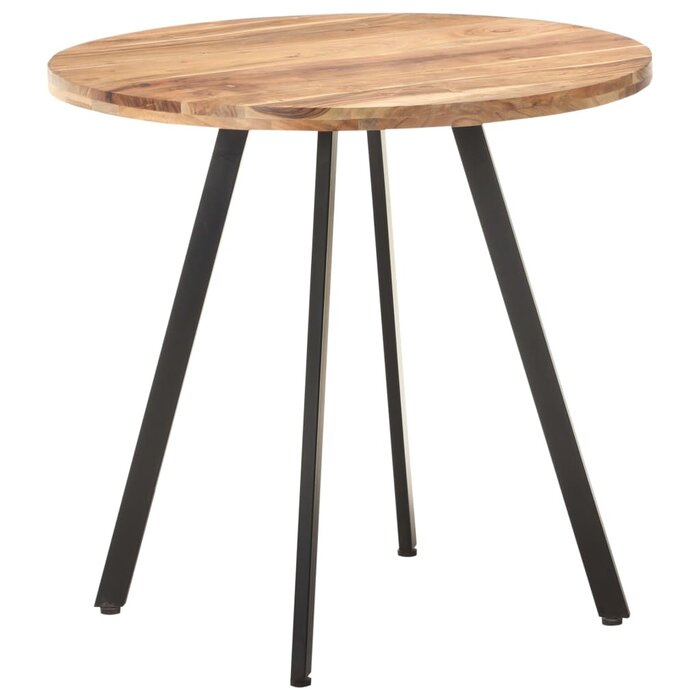 Runder Esstisch Akazie Massiv 80 cm - Industrial Design - bis zu 46% sparen