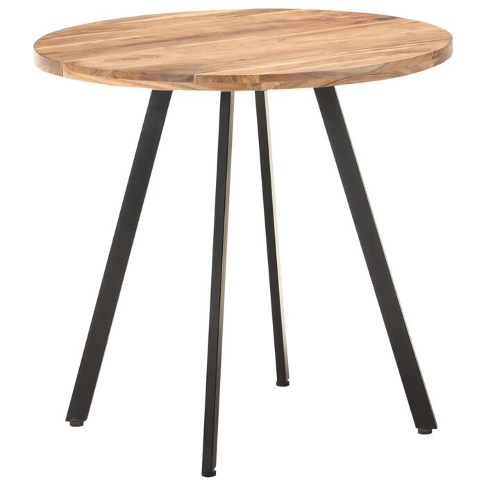 Runder Esstisch Akazie Massiv 80 cm - Industrial Design - bis zu 46% sparen