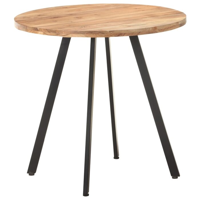 Runder Esstisch Akazie Massiv 80 cm - Industrial Design - bis zu 46% sparen