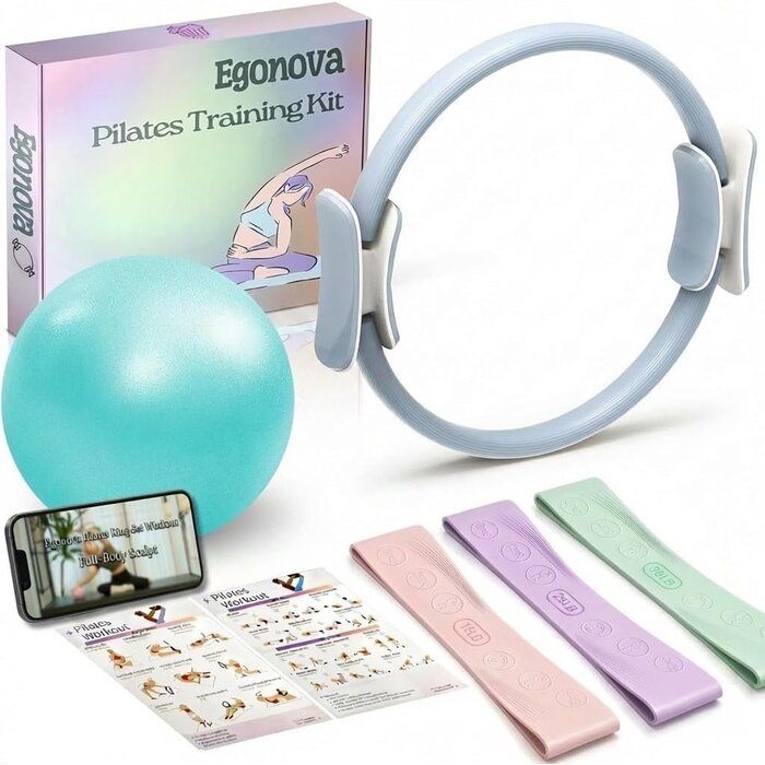 6-tlg. Pilates-Ring Set Violett - Jetzt bis zu 32% sparen
