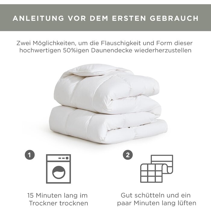 Degrees Of Comfort Warme Winterbettdecke 155x220 cm - 50% Daunen - Bis zu 64% Rabatt