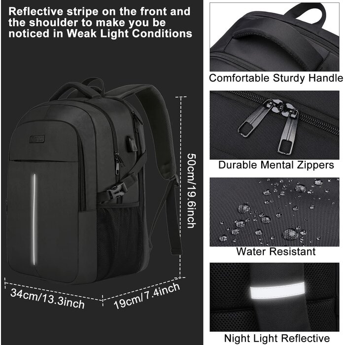 Großer 50L Laptop-Rucksack für 17,3 Zoll - TSA-geprüft - bis zu 32,6% Rabatt