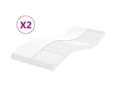 Vidaxl 7-Zonen Schaumstoffmatratzen 2er Set 80x200cm - bis zu 47% sparen
