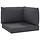 3-tlg. Palettenkissen Set, Anthrazit, 60x60 cm - bis zu 75% sparen!