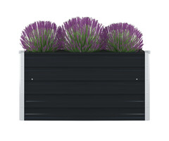 Vidaxl Hochbeet quadratisch 100x100x45 cm Stahl Anthrazit - bis zu 48% sparen!