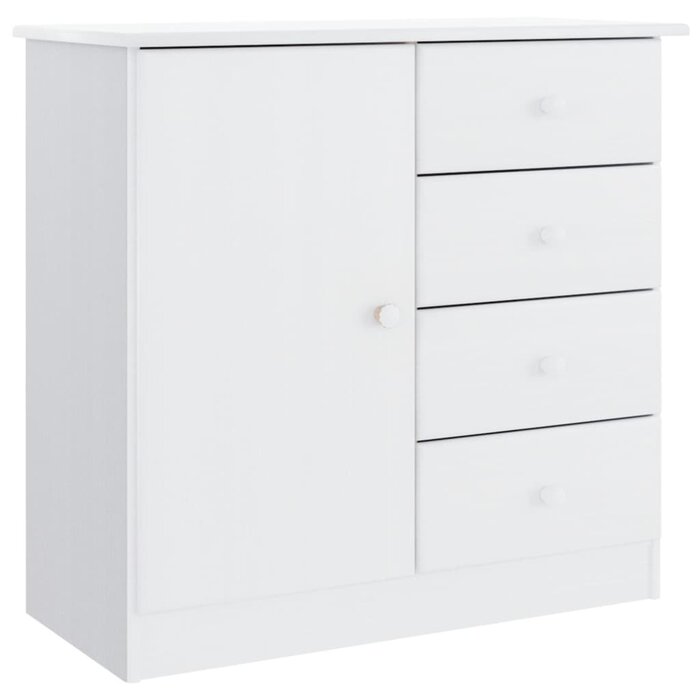 Sideboard ALTA aus Kiefernholz, Weiß, 77x35x73 cm - jetzt bis zu 39,8% Rabatt