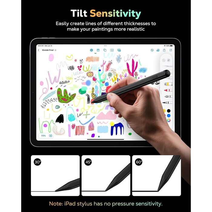 Präzisions-Eingabestift für iPad - Schwarz - bis zu 37,6% Rabatt