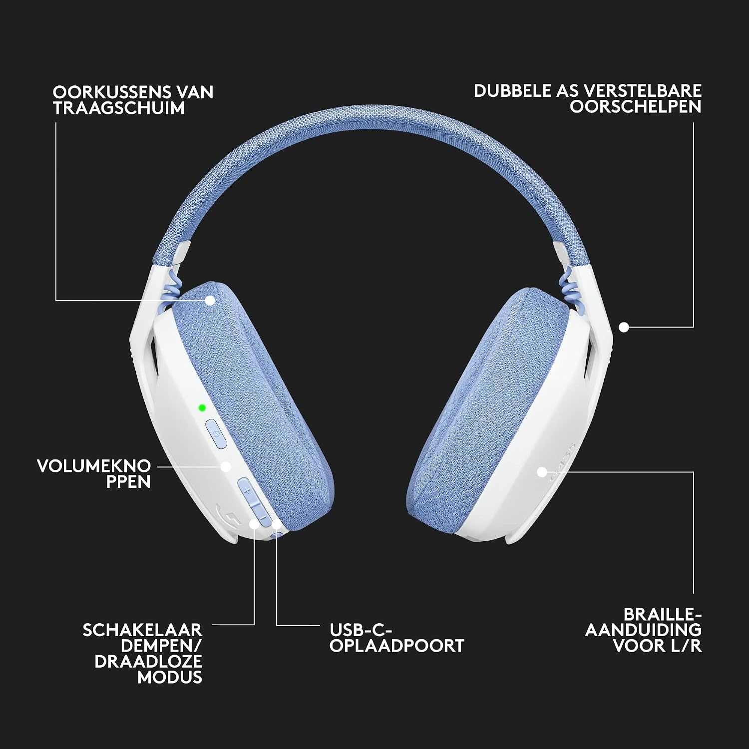 Ultraleichtes Kabelloses Gaming-Headset - Weiß - bis zu 39,5 % Rabatt