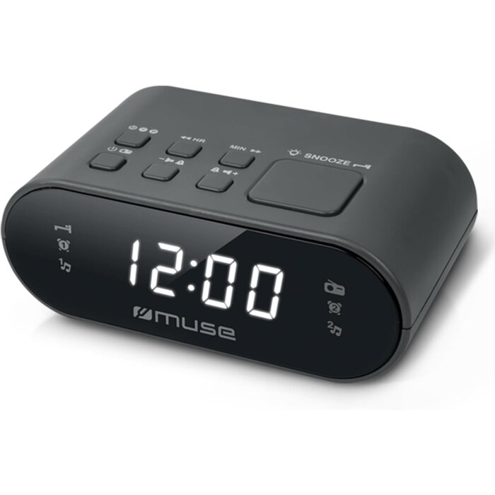 DAB+ Radiowecker mit Dual-Alarm - Schwarz - bis zu 36,3 % sparen!