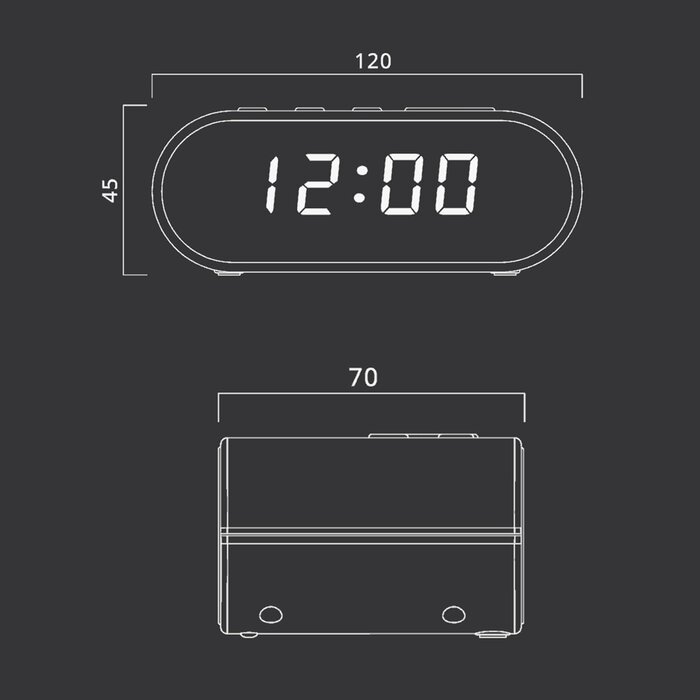 DAB+ Radiowecker mit Dual-Alarm - Schwarz - bis zu 36,3 % sparen!