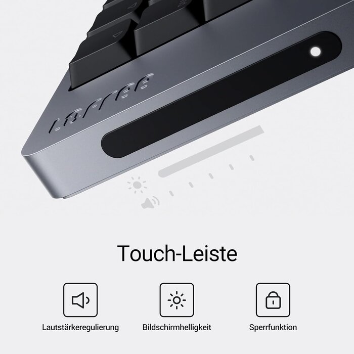 Ultra-flache mechanische Tastatur QWERTZ Aluminium - bis zu 40,6% Rabatt