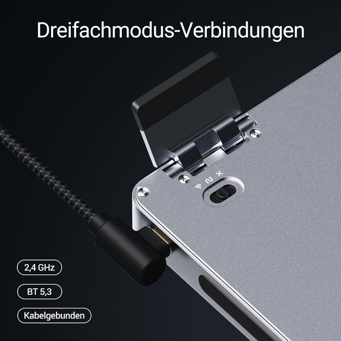 Ultra-flache mechanische Tastatur QWERTZ Aluminium - bis zu 40,6% Rabatt